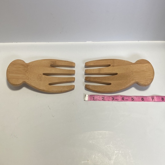 TOTALLY BAMBOO Salad or Pasta Server Hands Set of 2 - Picture 7 of 9